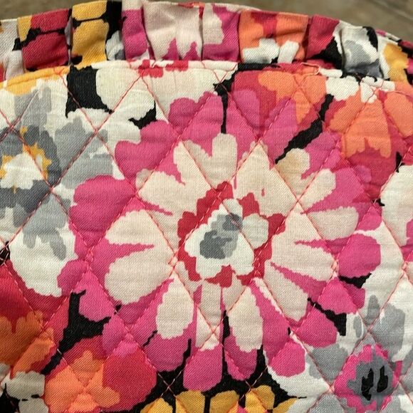 Vera Bradley Pixie Blooms Large Floral Cosmetic Bag 12.5" x 7" x 3.25" - Picture 10 of 11
